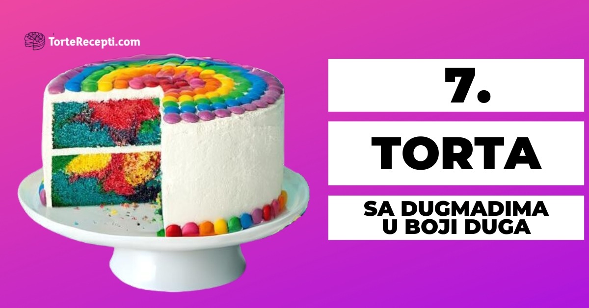 Torta Sa Dugmadima U Boji Duga