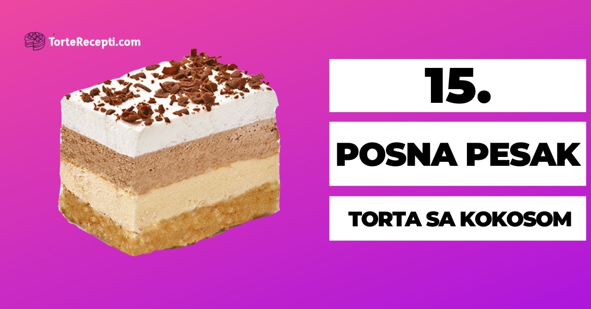 Posna Pesak Torta Sa Kokosom